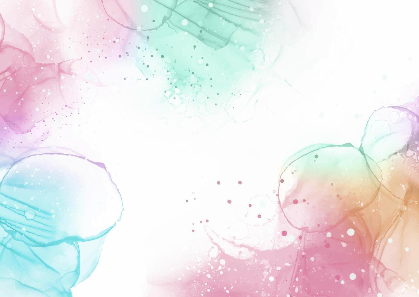 Colourful hand painted alcohol ink background design vector