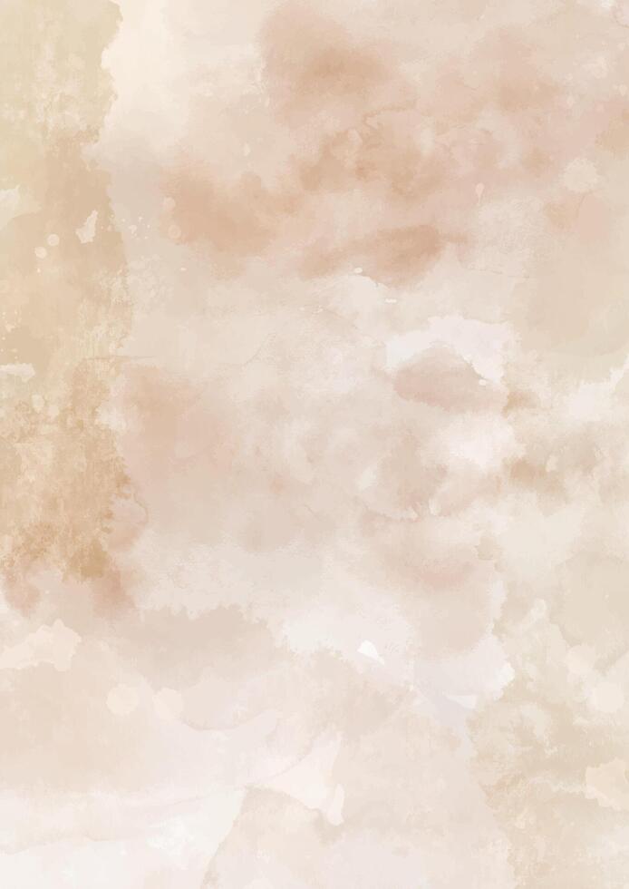 Neutral coloured hand painted watercolour texture background vector
