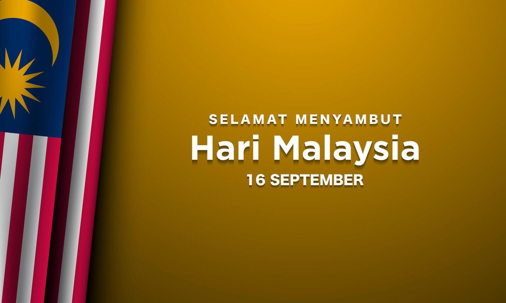 Malaysia Day Background Design September 16th vector