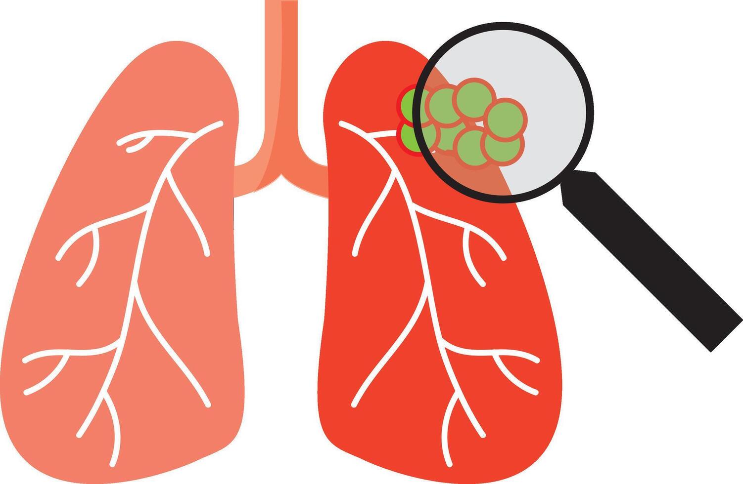 detecting pain in the lungs logo for medical and health service and consult vector