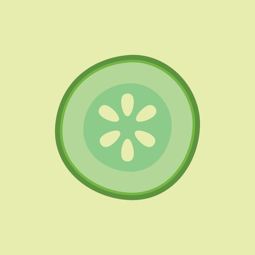 Cucumber slice icon. Cucumber . vector