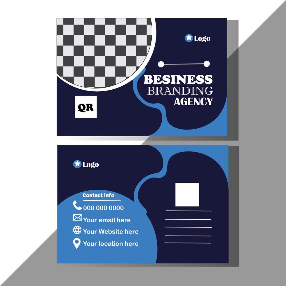 New Postcard Design Postcard Template. vector