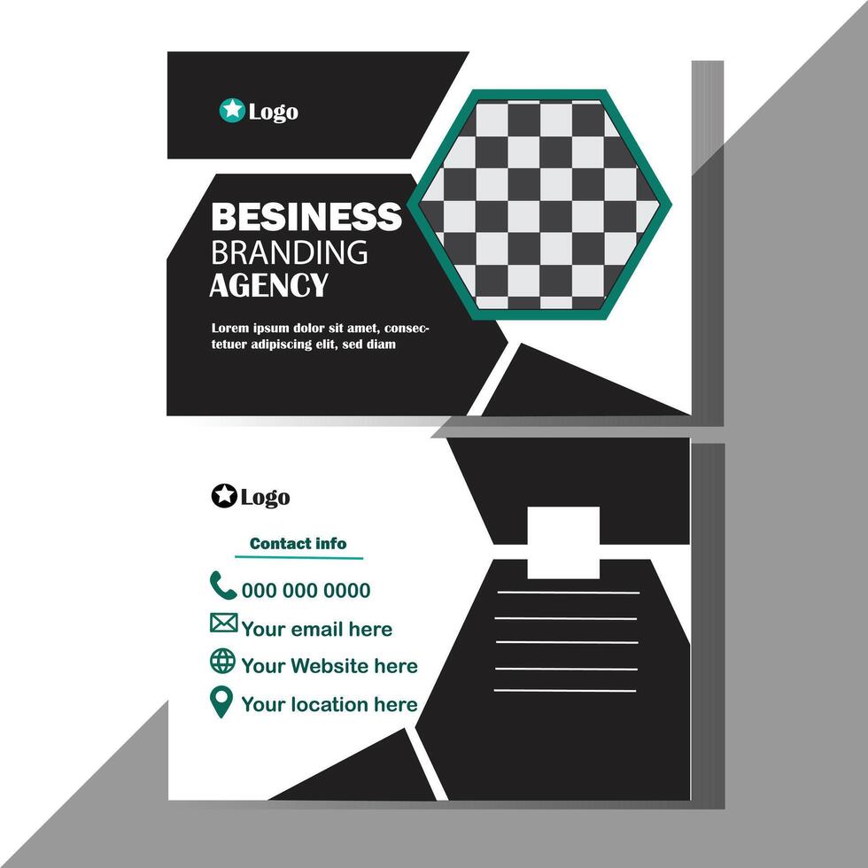 Business Postcard Design Postcard Template. vector