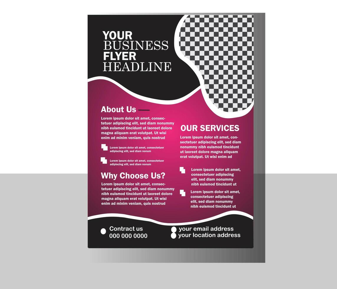 Geometric business flyer design. vector