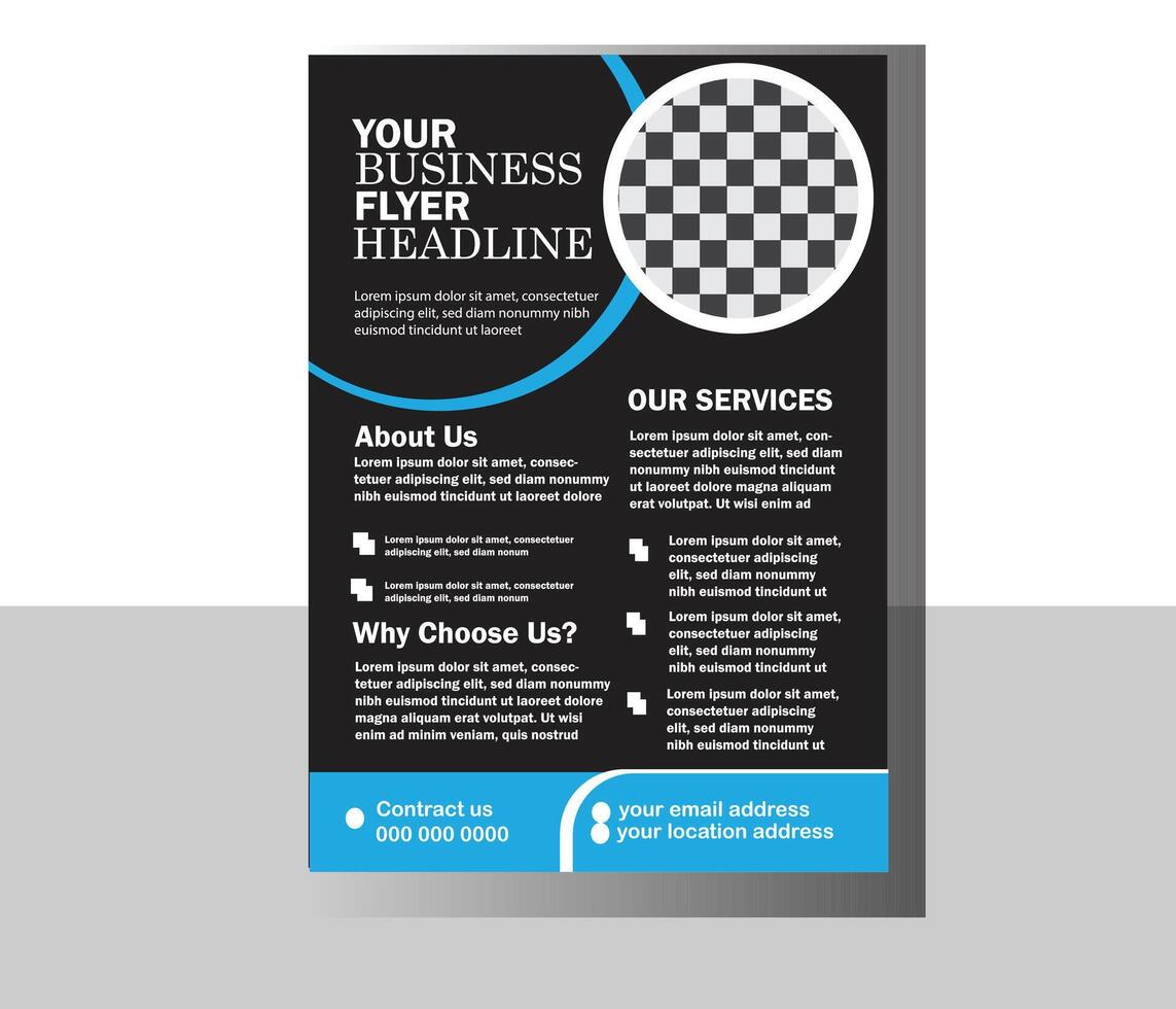 Corporate Flyer Design Template. vector