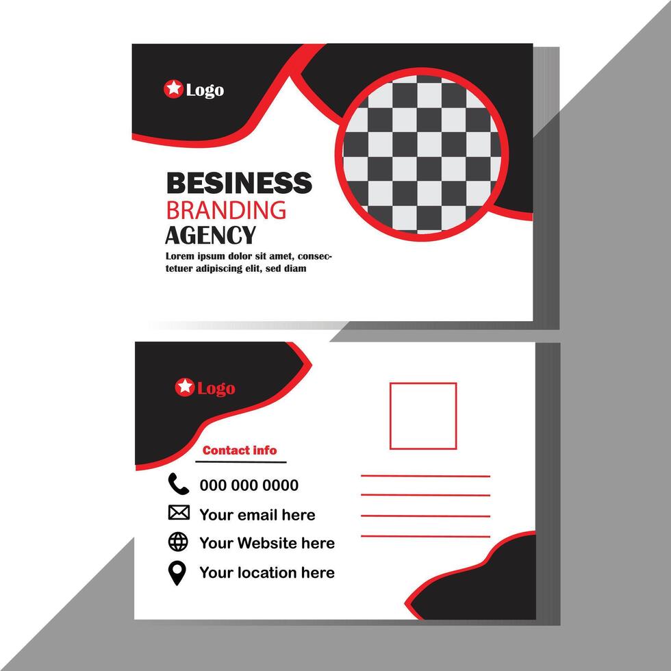 The Best Postcard Design Template vector