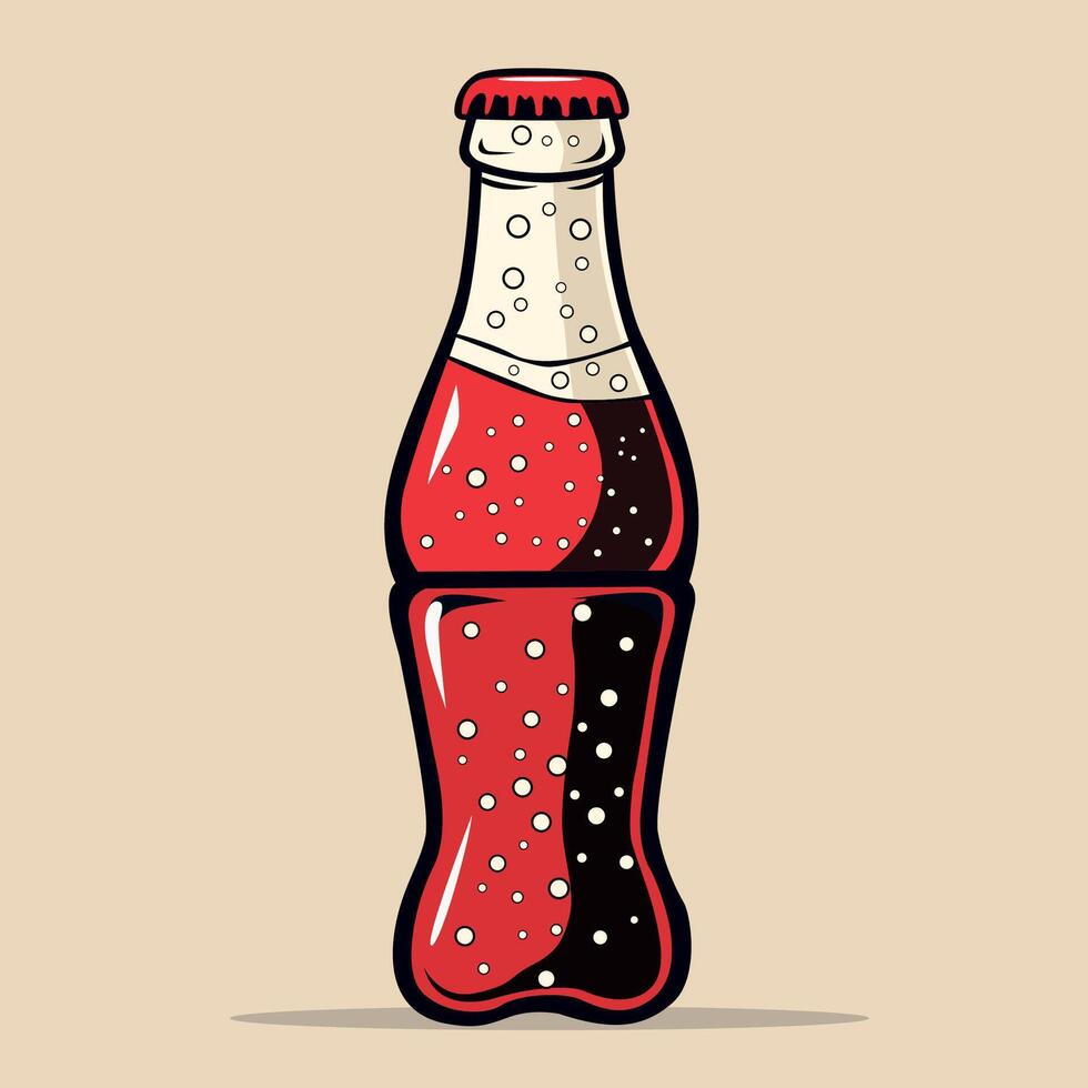 bottle of cola illustration vector