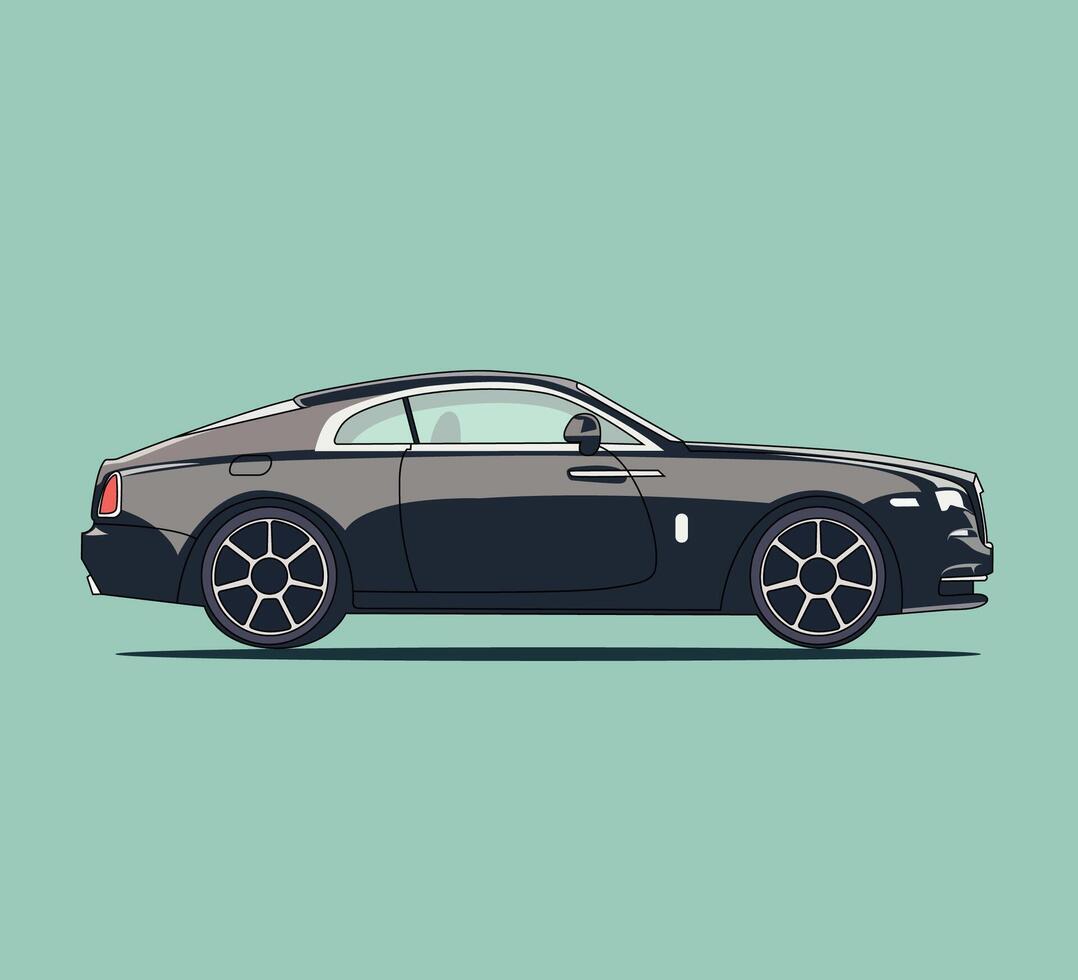 Luxury black car illustration vector