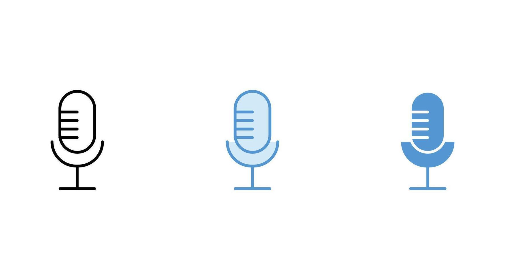 Microphone icon set. microphone collection. vector