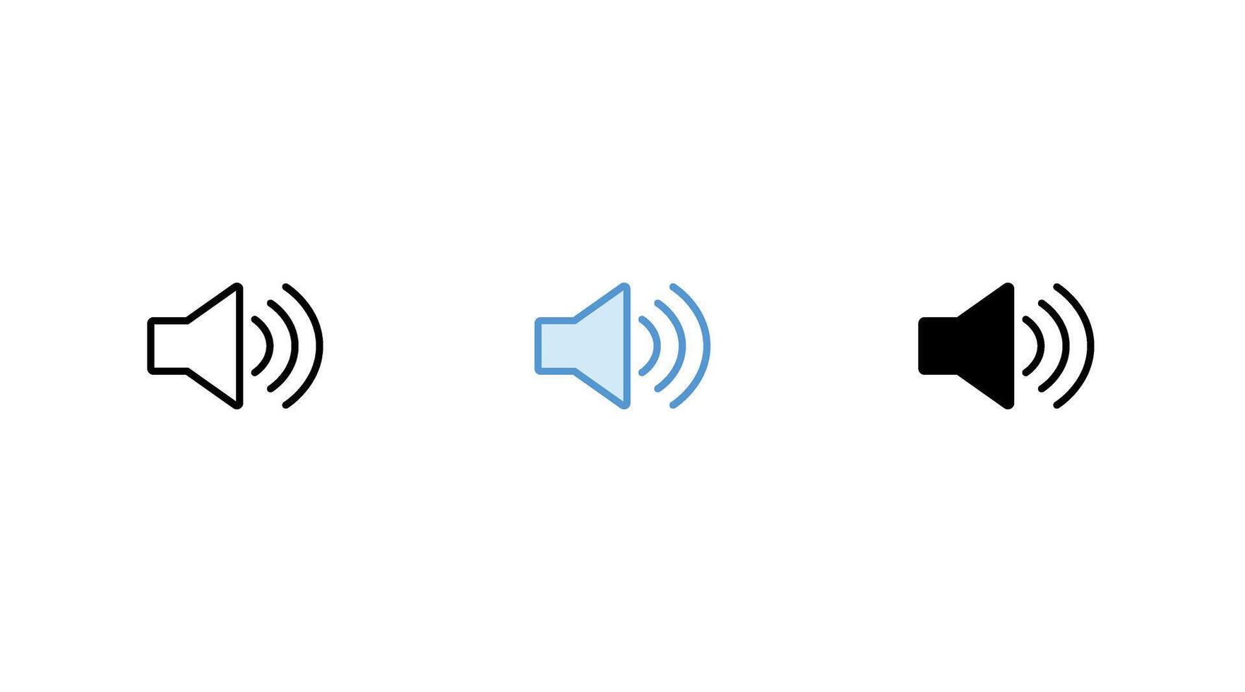 Speaker icon set. volume icon . loudspeaker icon . vector