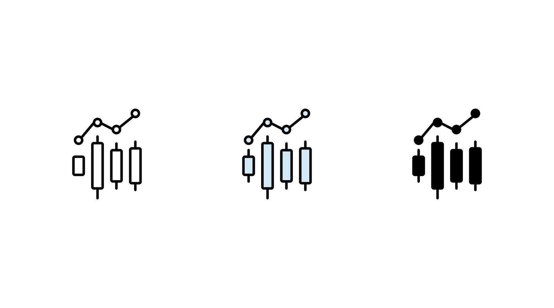 Candlestick pattern chart symbol isolated background. Market investment trading silhouette icon vector