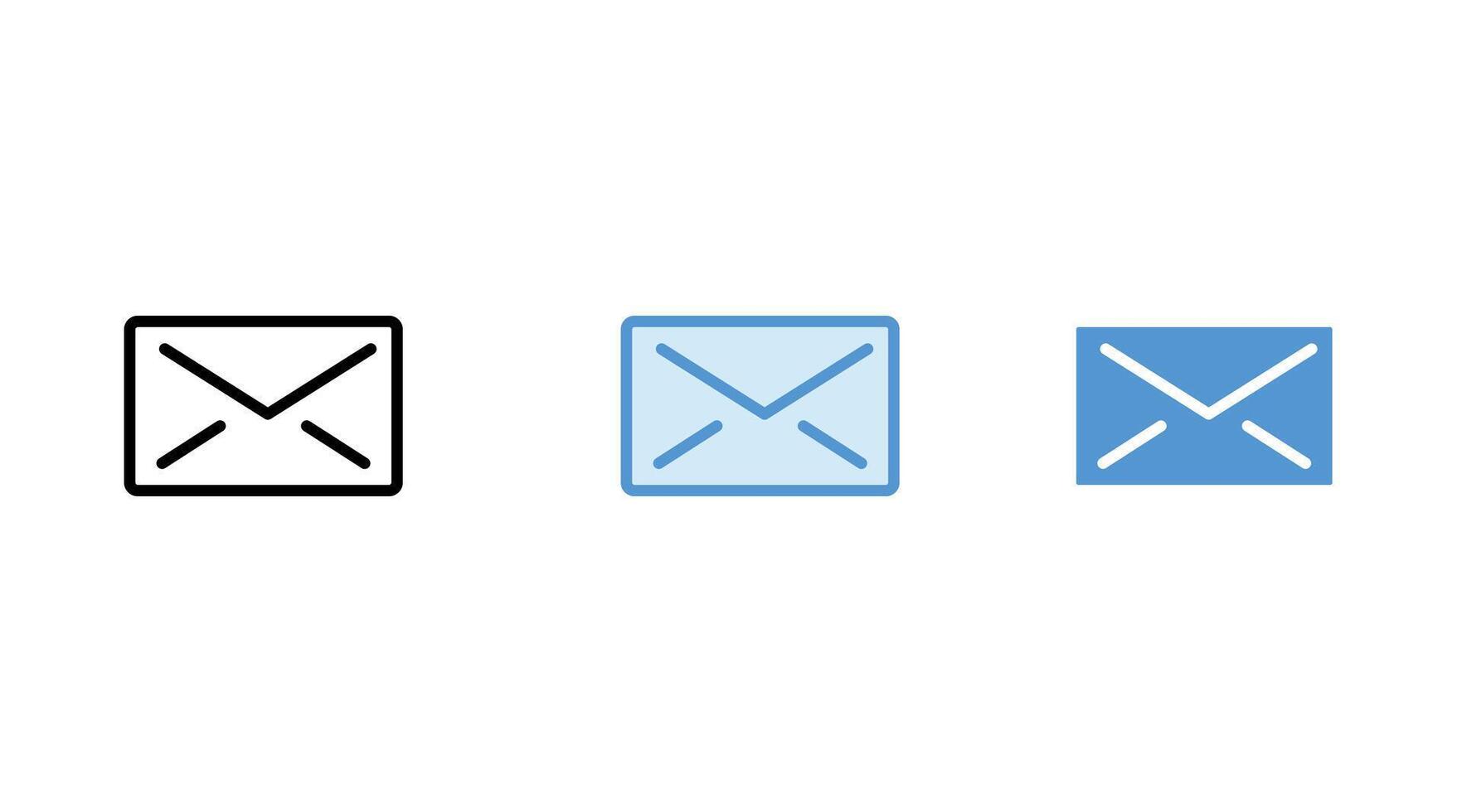 Mail icon set. email icon . E-mail icon. Envelope illustration. vector