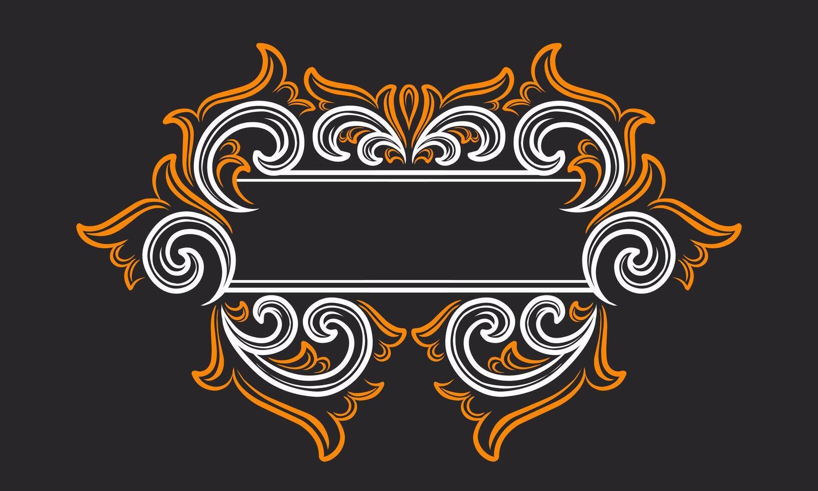 Vintage frame design with floral decoration ornaments vector