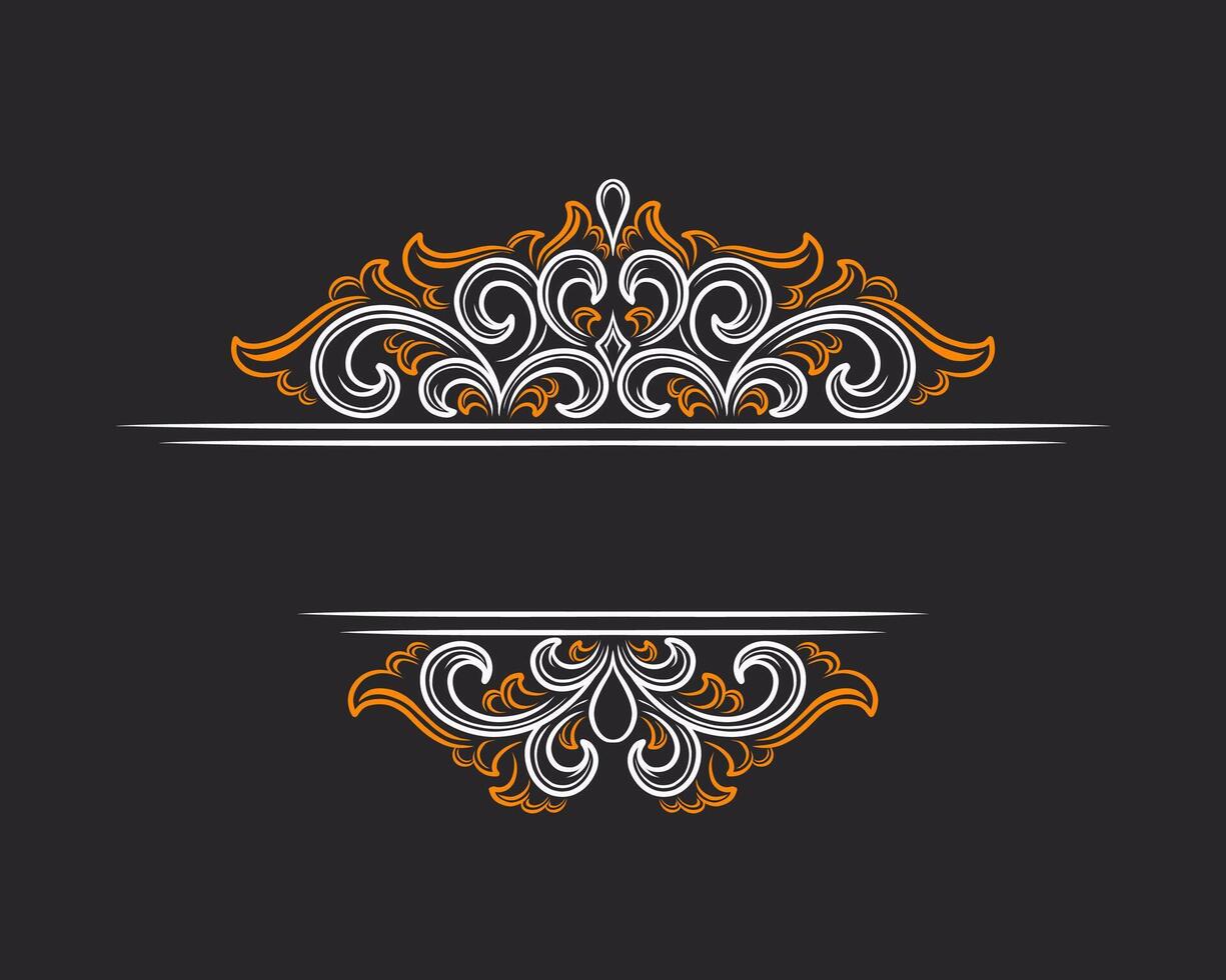 frame ornament for wedding vector