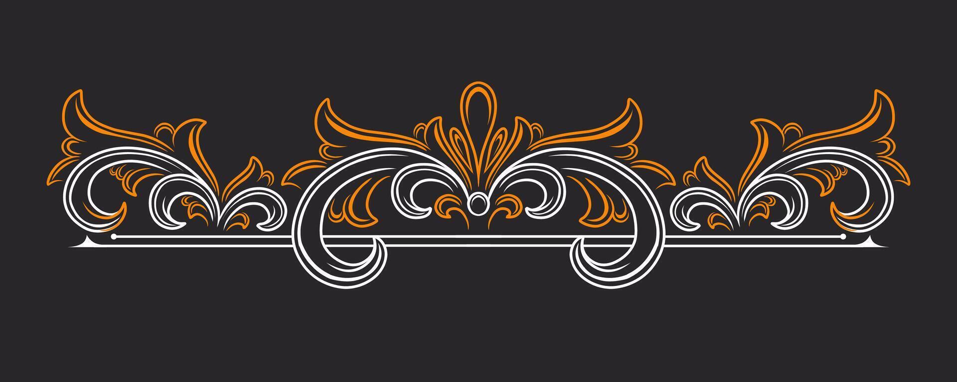 Vintage floral ornament Frame vector