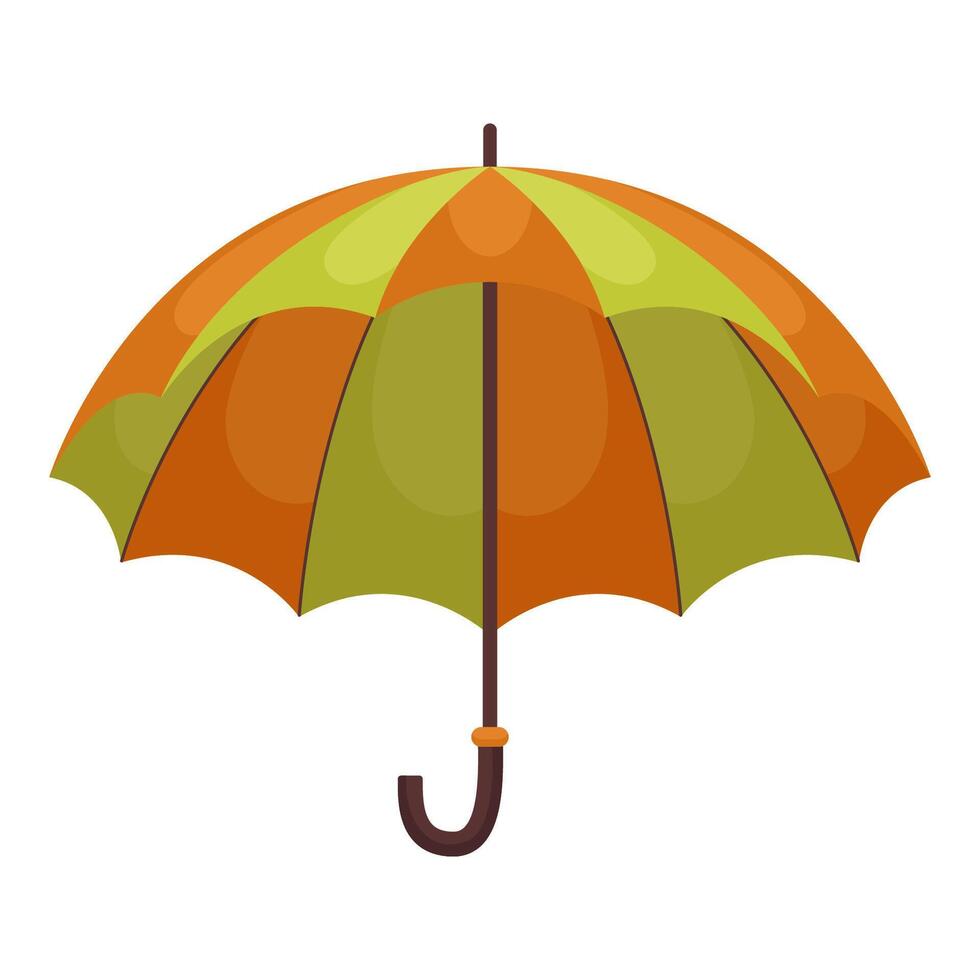 Open blue green umbrella vector