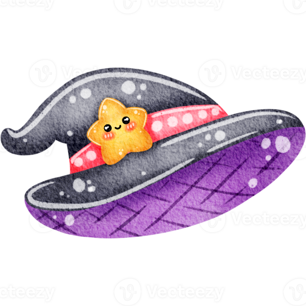 Happy Halloween. trick or treat. witch hat elements clip art hand drawing png