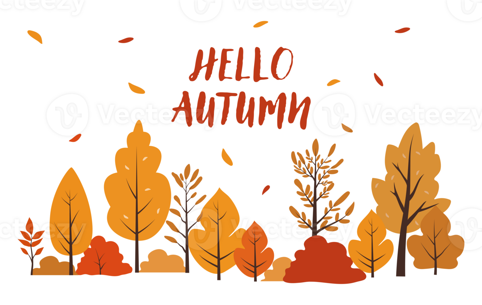 Hello Autumn. Autumn horizontal background png