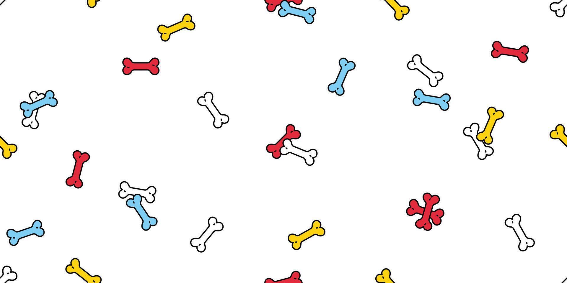 dog bone seamless pattern colorful paw footprint french bulldog puppy food pet toy breed cartoon doodle repeat wallpaper tile background illustration design isolated vector