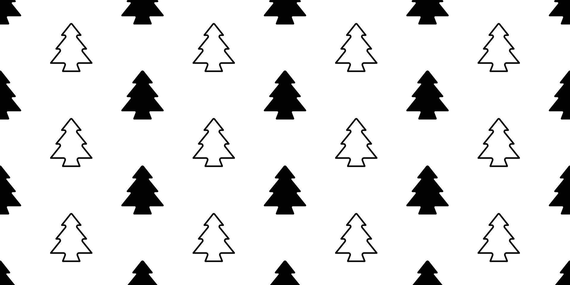 christmas tree seamless pattern Santa Claus wood forest cartoon scarf isolated gift wrapping paper tile wallpaper repeat background illustration design vector