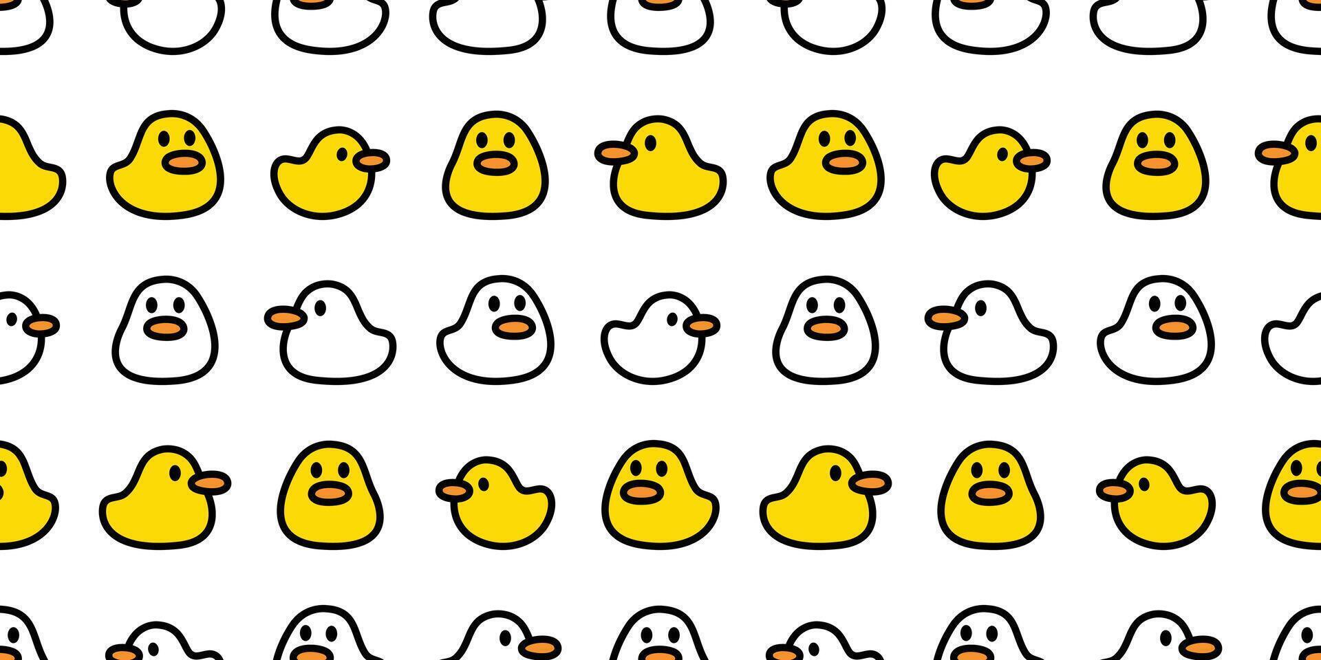 duck seamless pattern rubber duck shower bathroom bird chicken cartoon pet scarf isolated animal wrapping paper tile wallpaper repeat background doodle illustration design vector