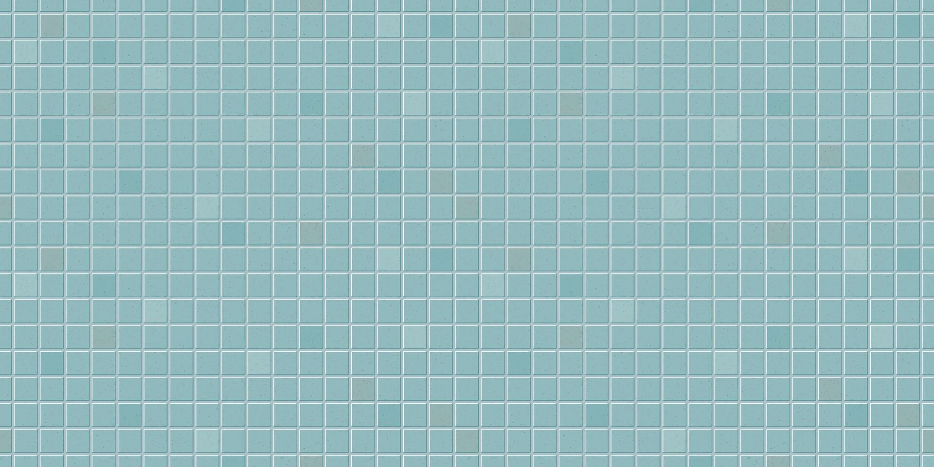 3d square tile mosaic stone texture seamless pattern turquoise color background graphic illustration. vector