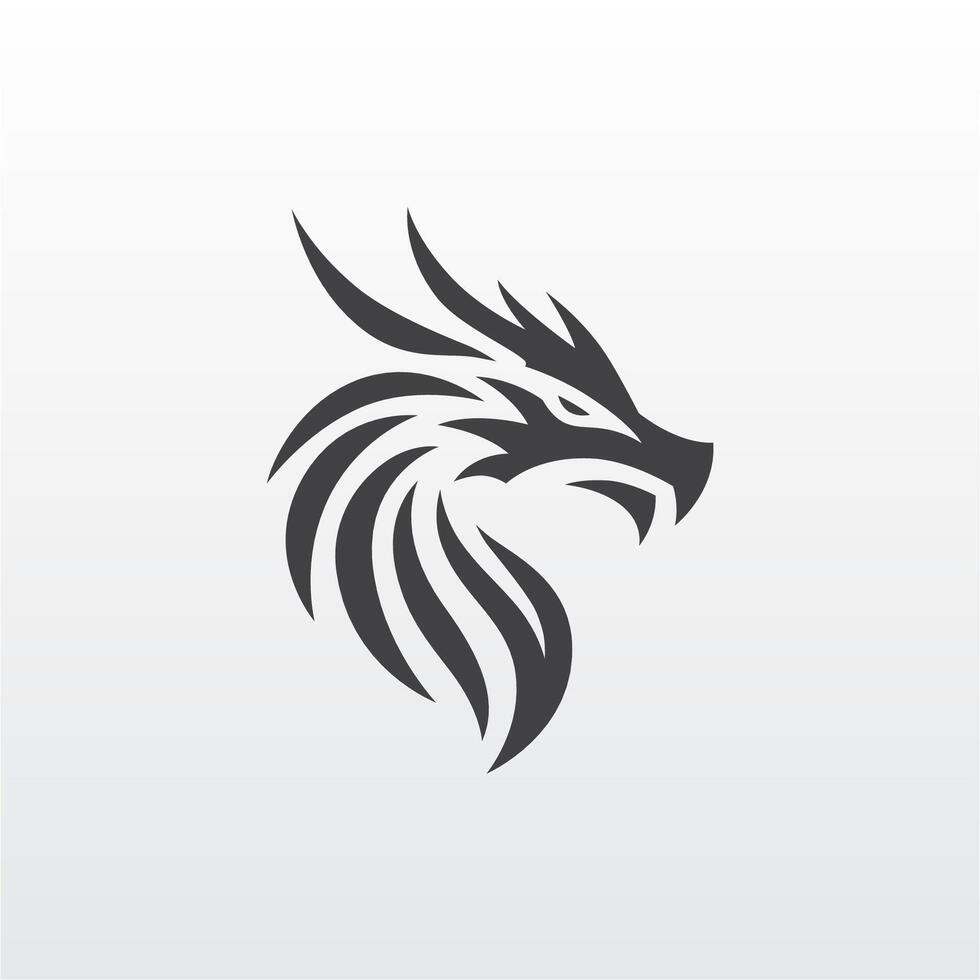 Sleek Minimalist Dragon Logo vector