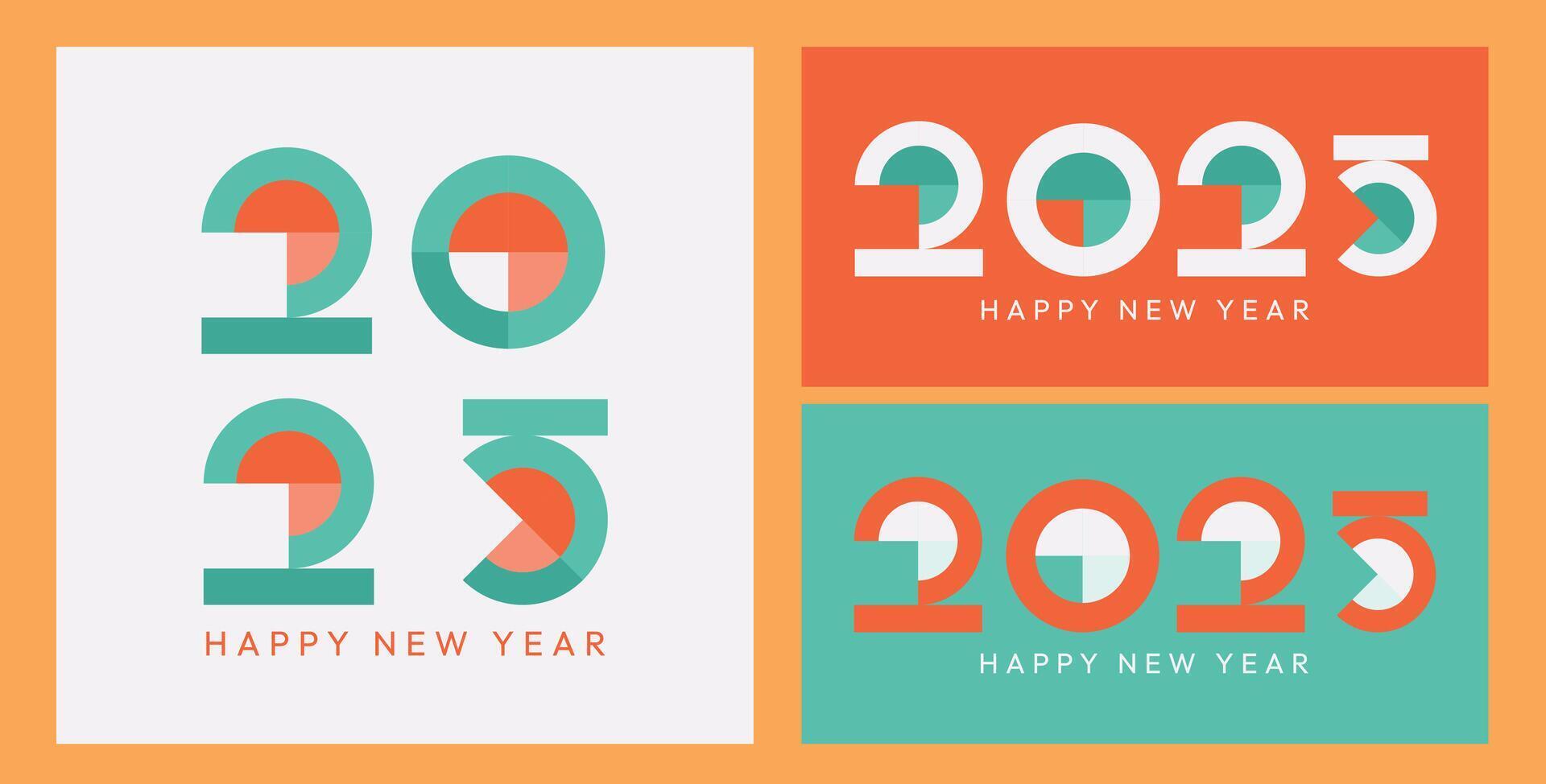 Set of poster designs for Happy New Year 2025 celebrations, Premium Design to celebrate welcoming the new year 2025 vector