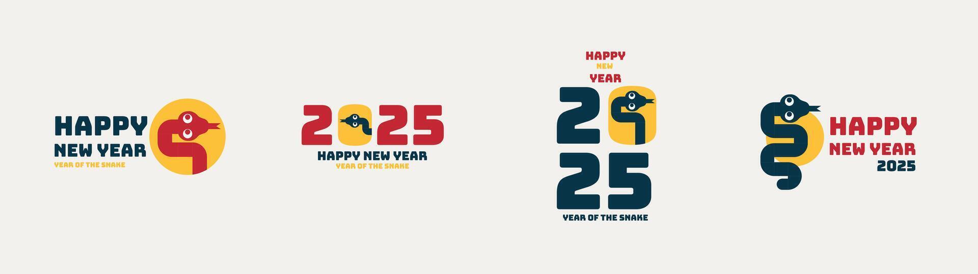 Happy new year 2025 design. Premium design for poster, banner, greeting and new year 2025 celebration. vector