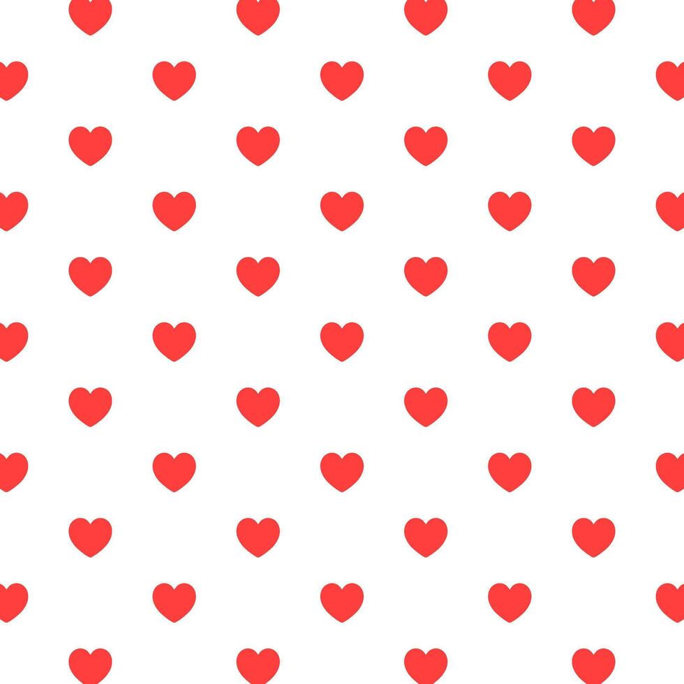 Red White Heart Decorative Love Pattern Background vector