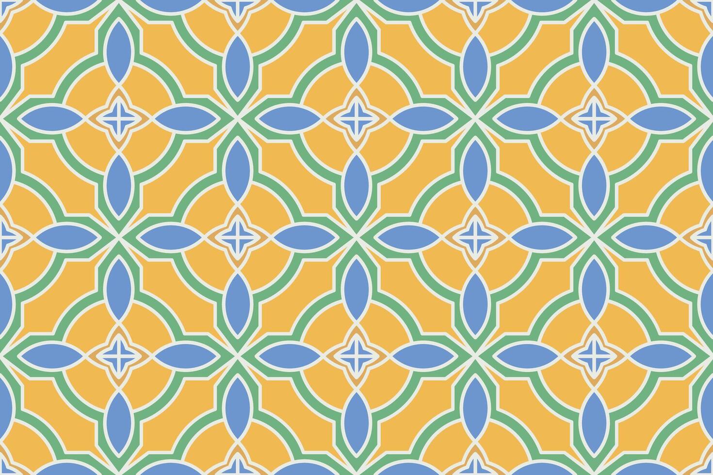 Bright geometric seamless pattern. Mosaic color ornament print. Tile trendy background vector