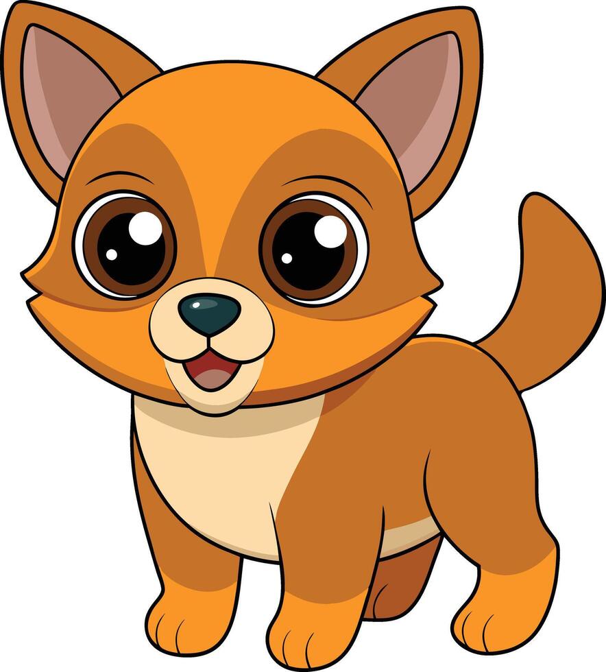 Art of baby dog and graphics illustration solid smooth design vector