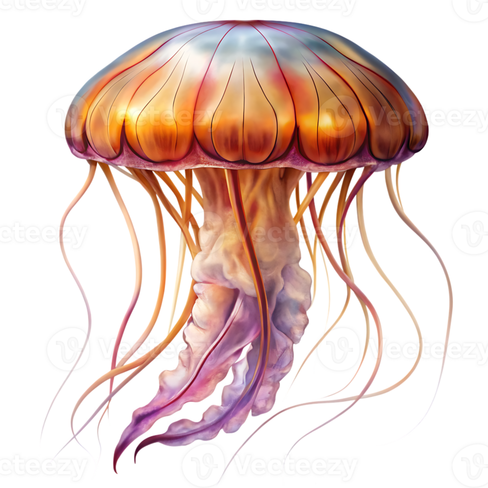 jelly fish isolated on transparent background png