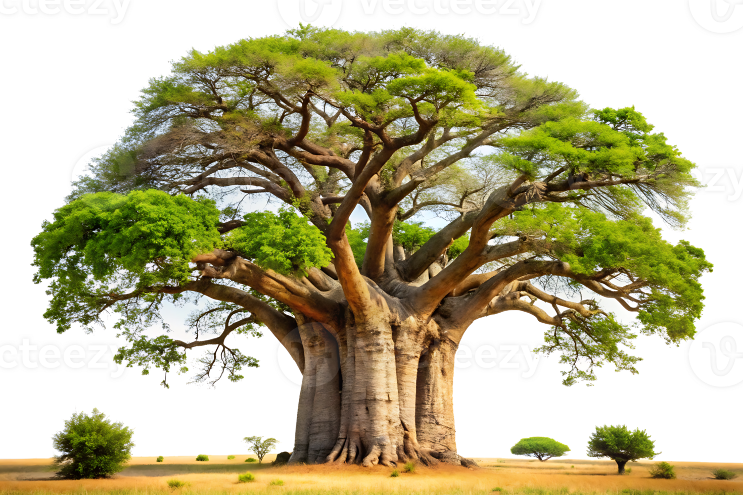 Baobab tree isolated on transparent background png