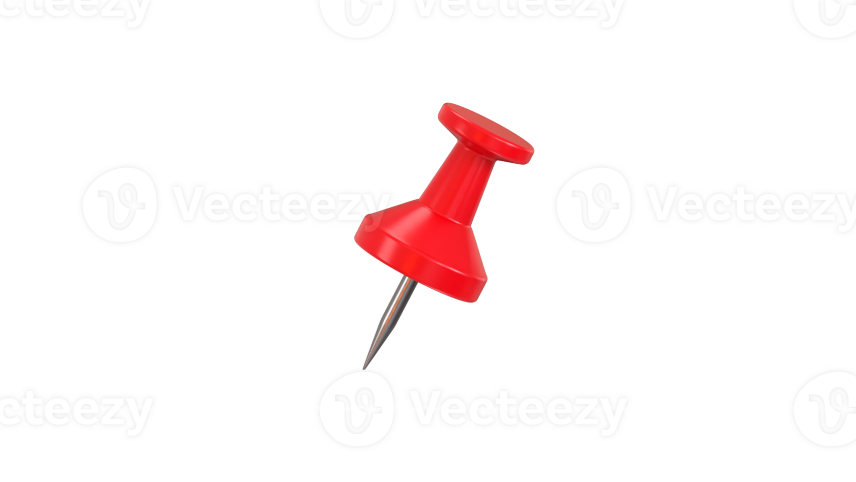 pushpin icon 3d rendering illustration png