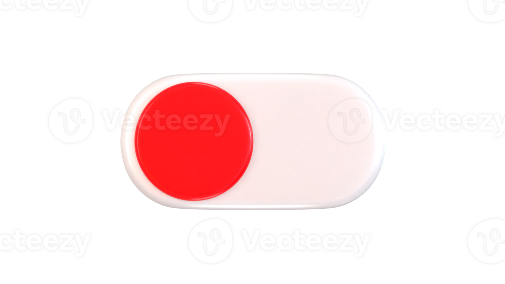 Toggle switch off and on buttons icon 3d rendering illustration png