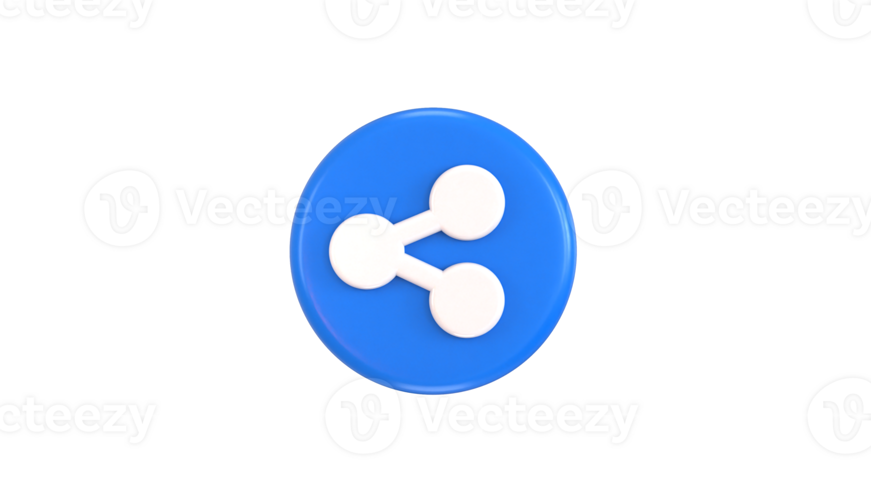 Share button icon 3d rendering illustration png