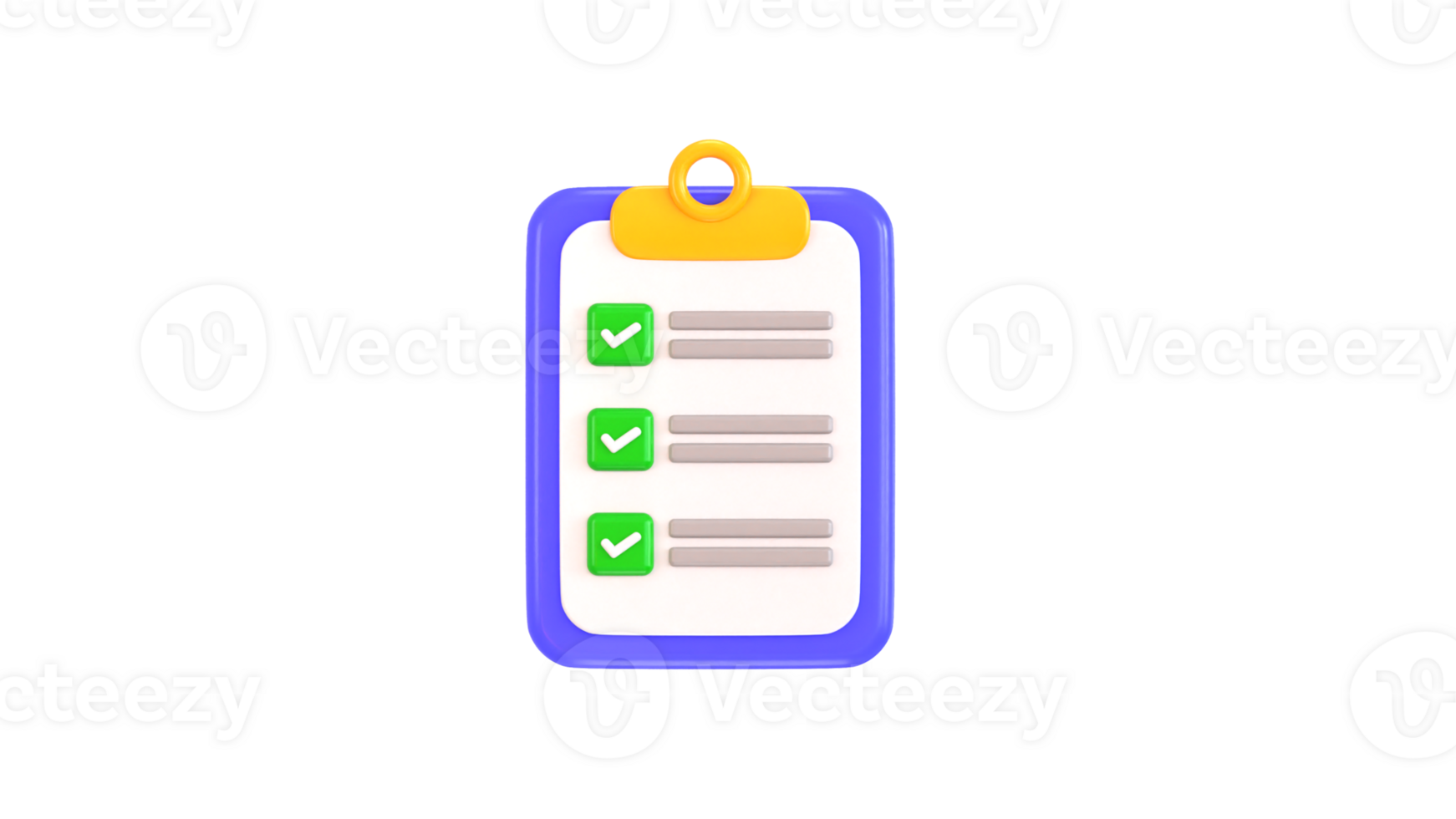 clipboard icon on todo list icon 3d rendering illustration png