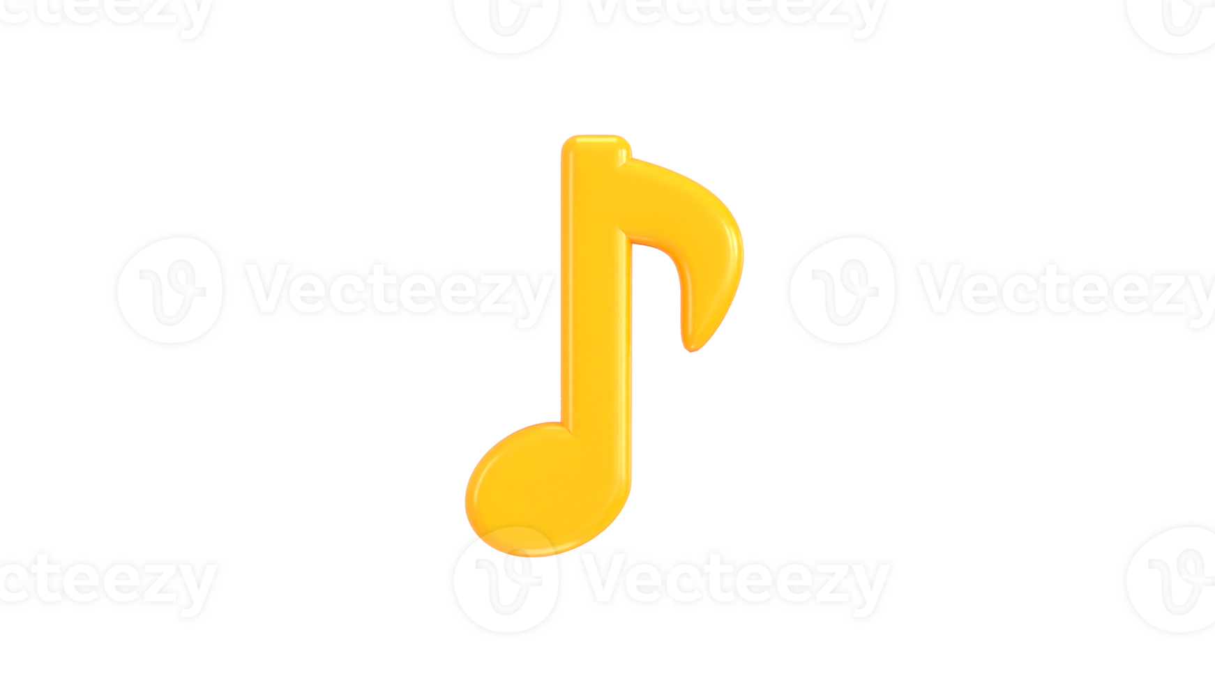 Music notes Loop icon 3d render png