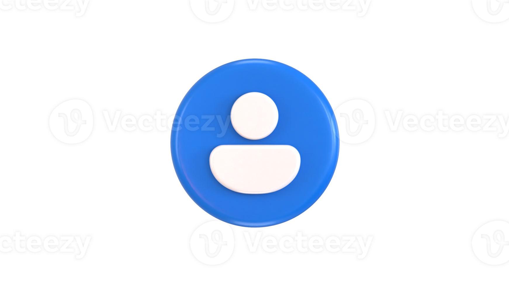 User profile icon 3d rendering illustration png