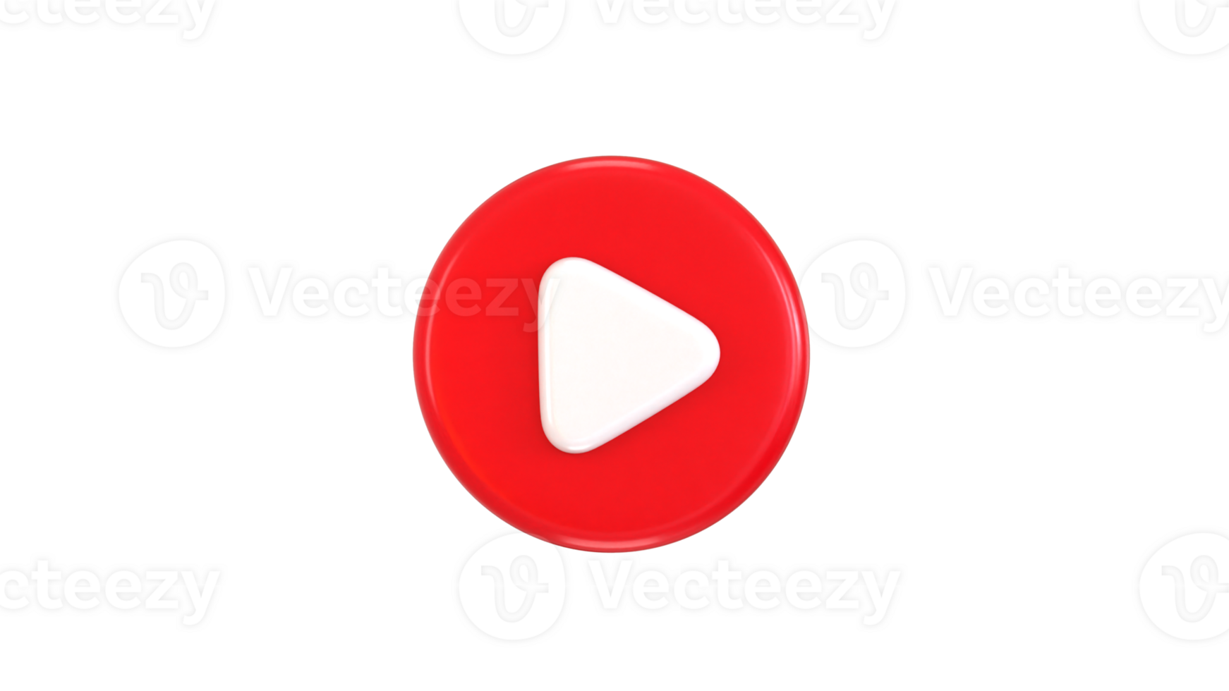 Media paly button icon 3d rendering illustration png