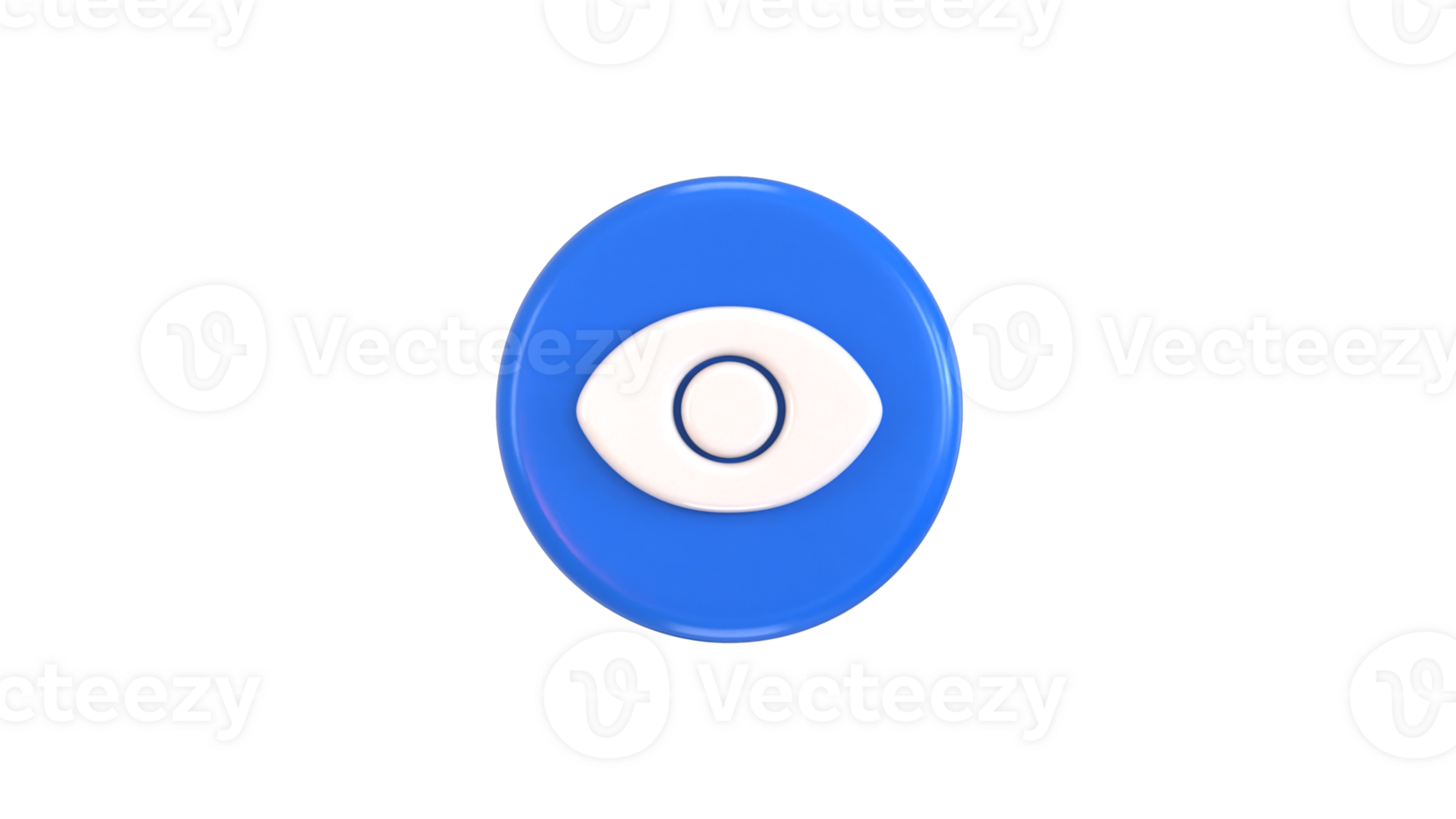 visibility button icon 3d rendering illustration png