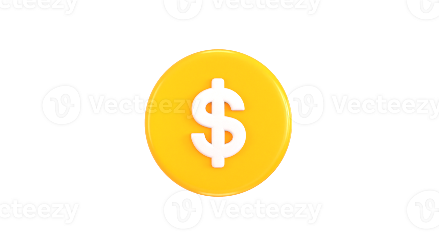 3d dollar icon 3d rendering illustration png