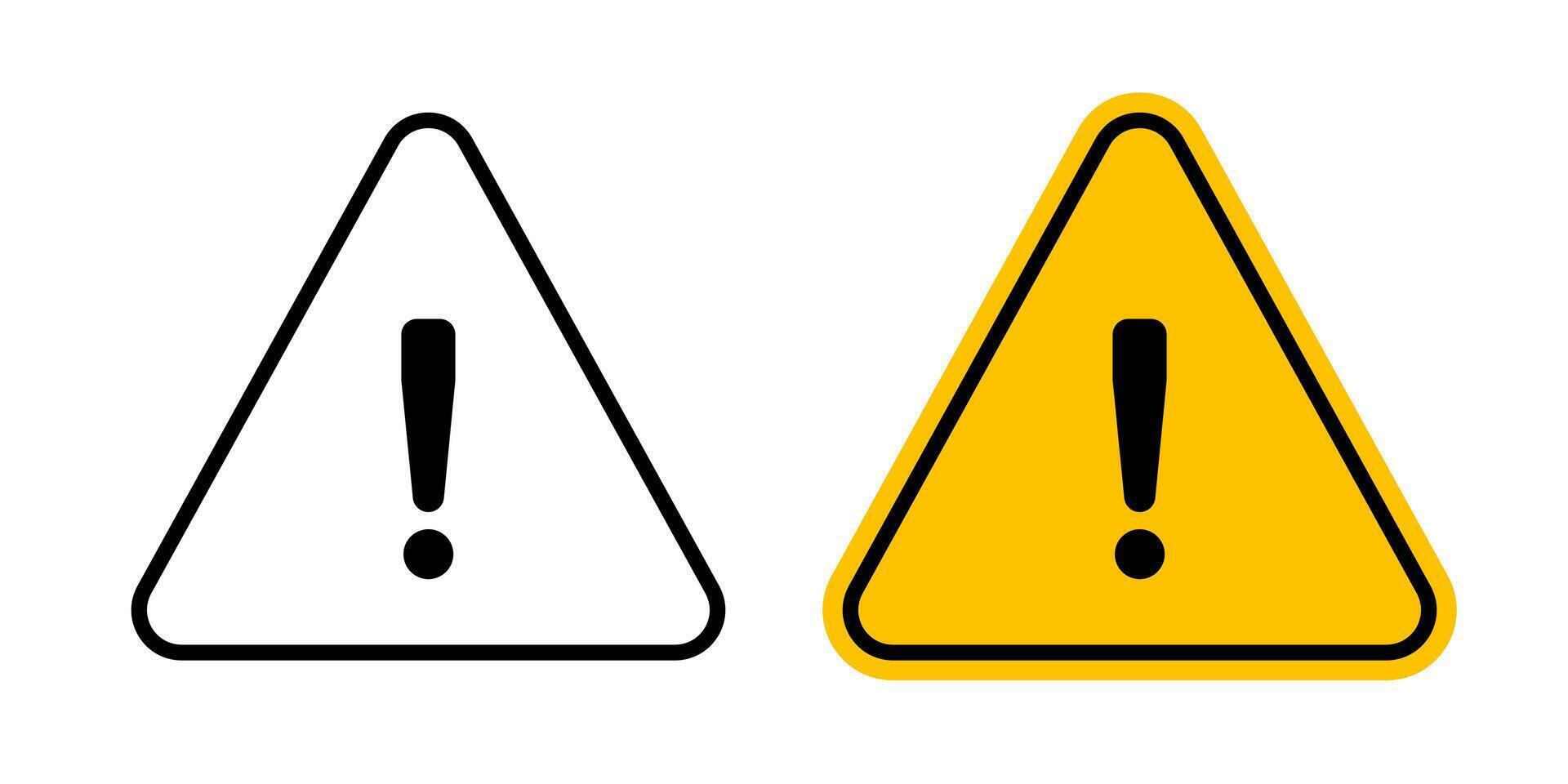 Warning sign symbol on white background. illustration vector