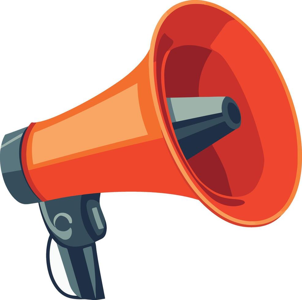 Red megaphone isolated vector
