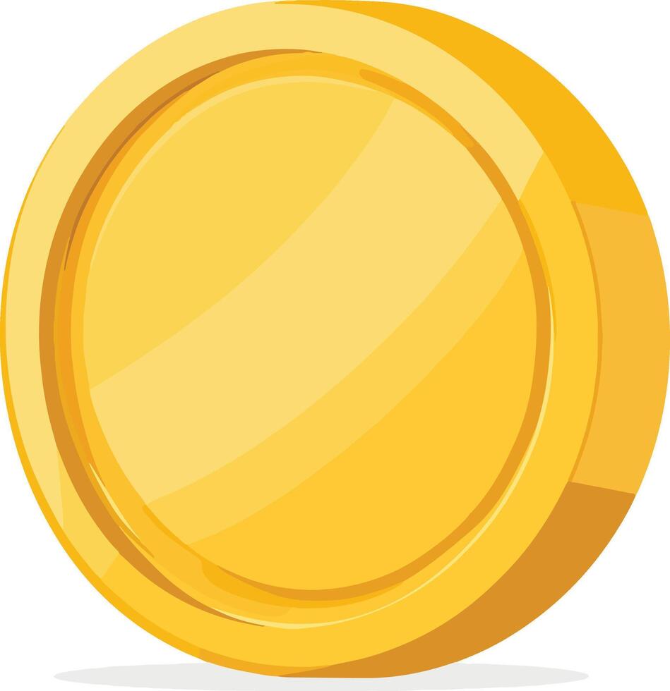 illustration of a gold coin featuring the Bitcoin symbol vector