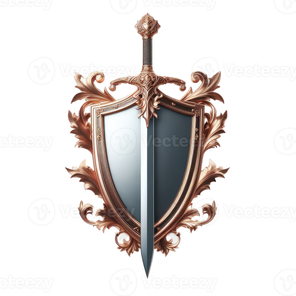 A shield with a sword on it png