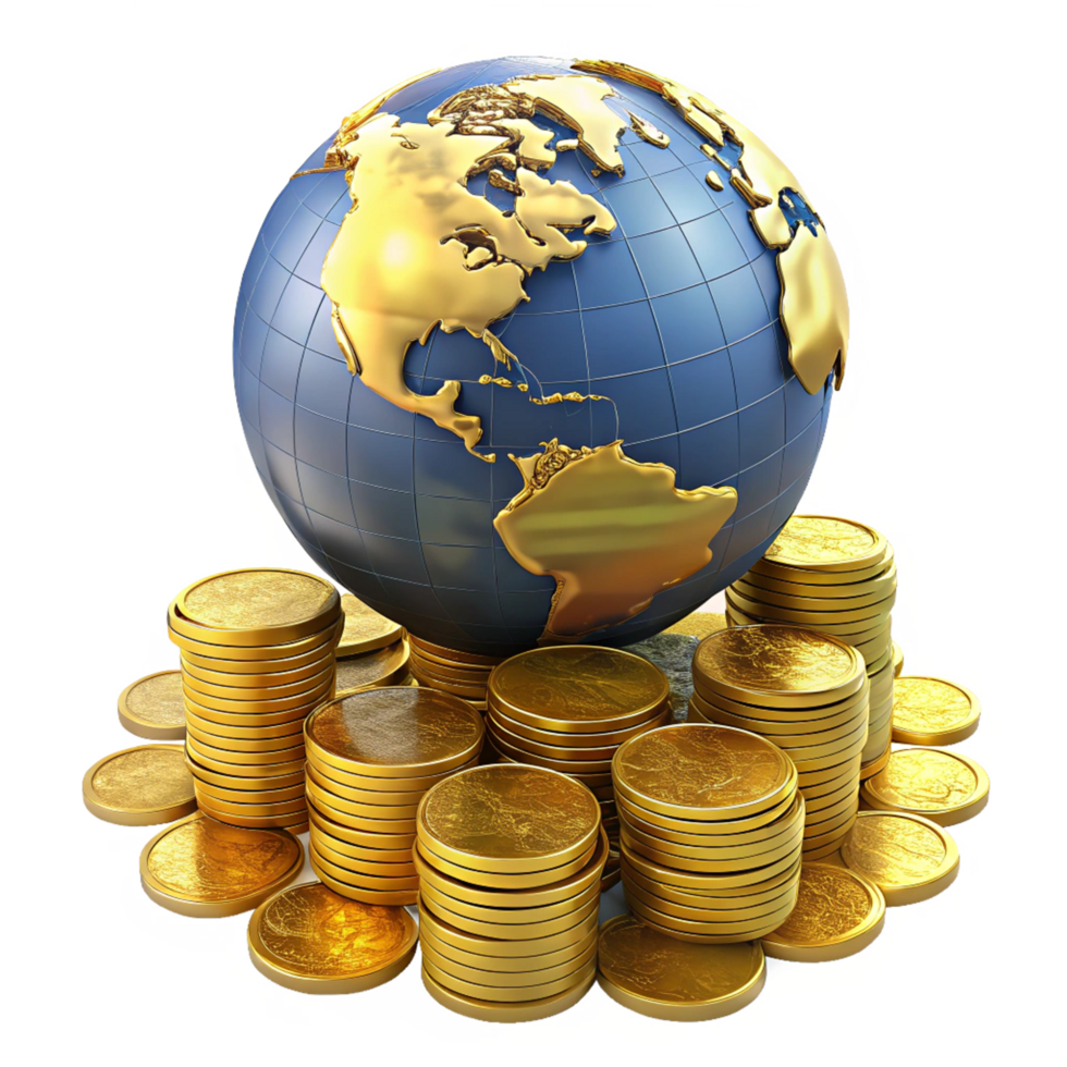 Global Finance and Wealth on Coins png