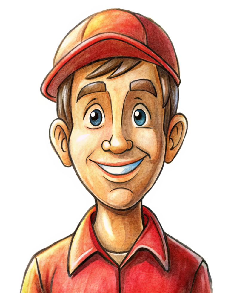 Smiling Delivery Man at the Doorstep png