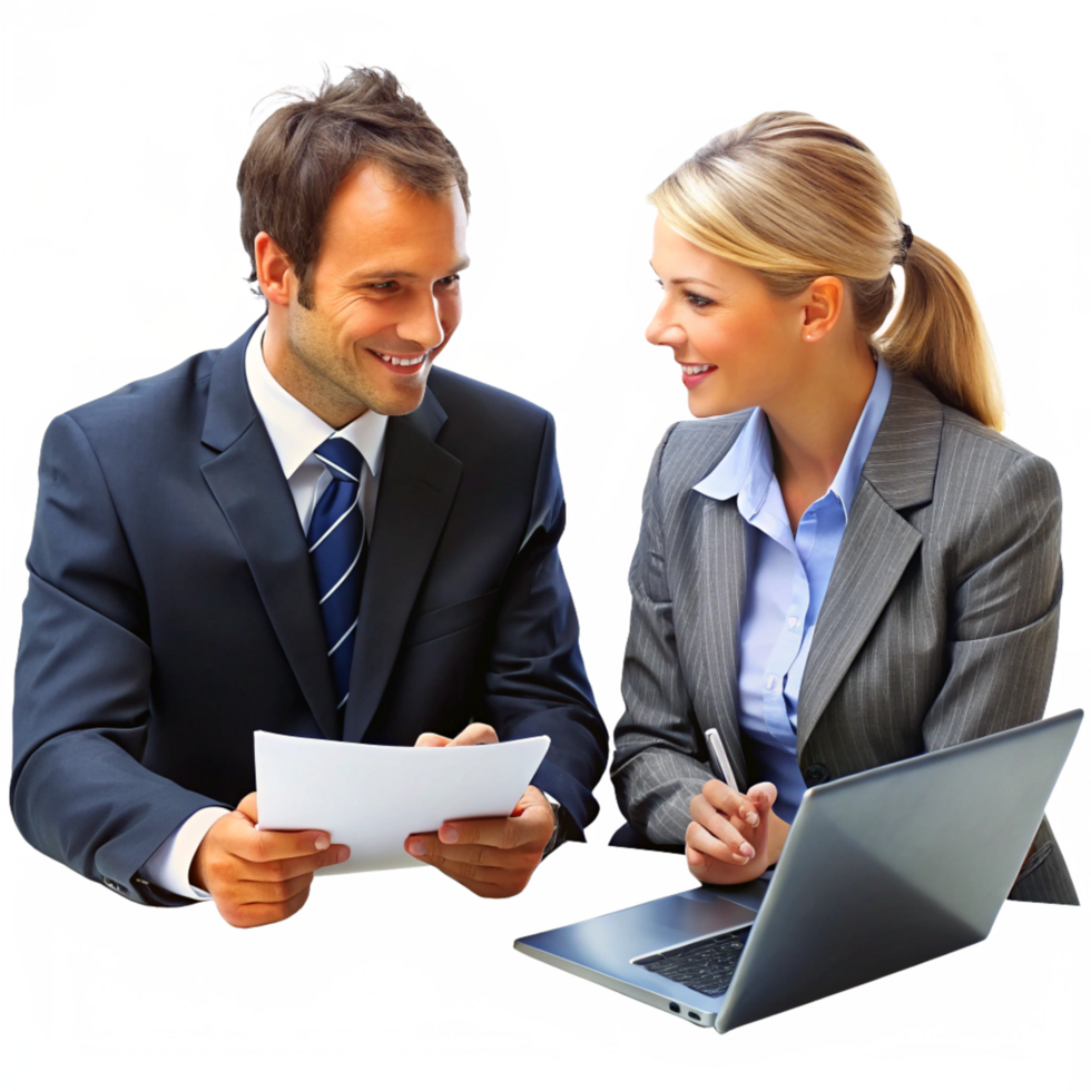 Business Partner Discussion About Business Goals png
